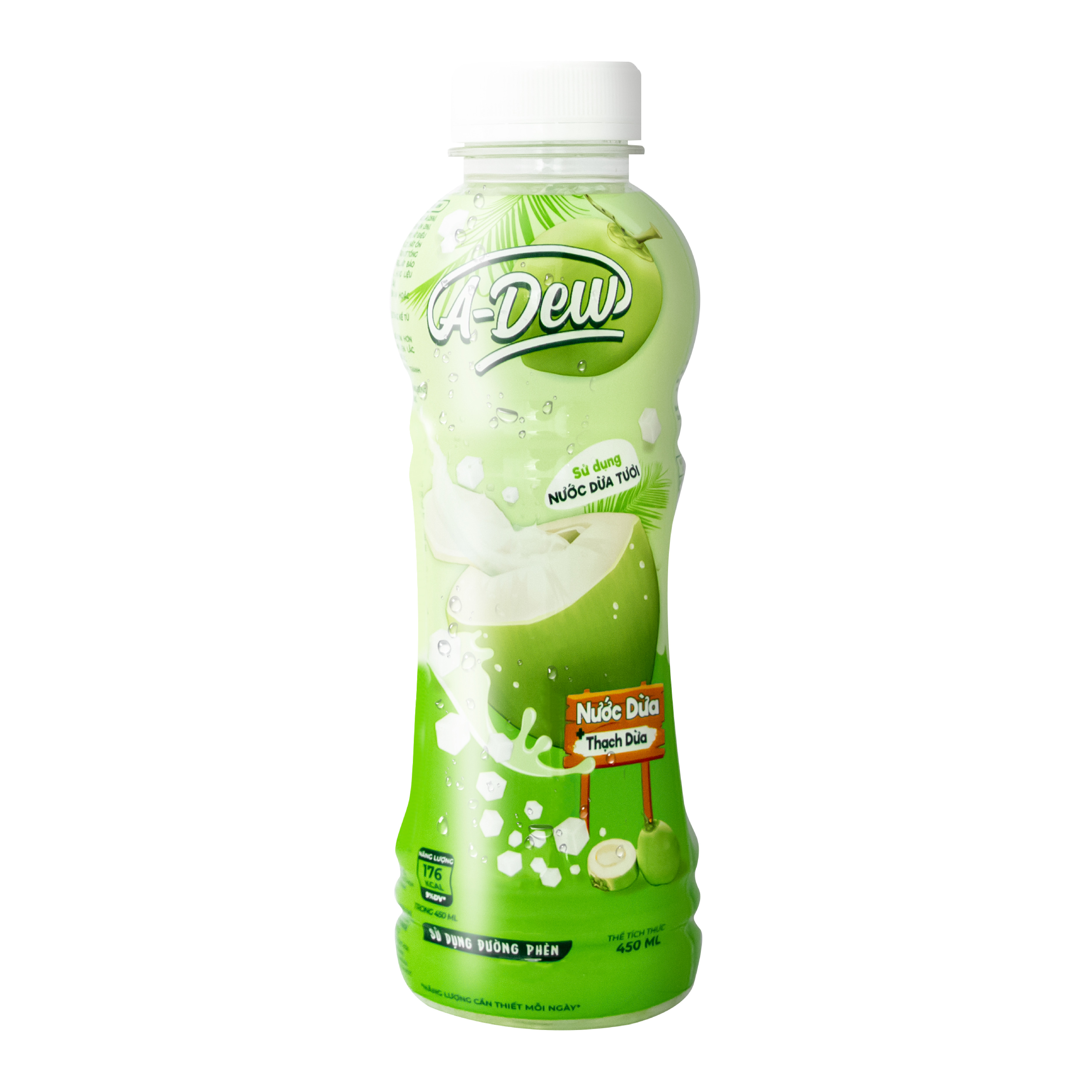 Nước Dừa Thạch Dừa A-Dew Chai 450ml - Thùng 24 Chai
