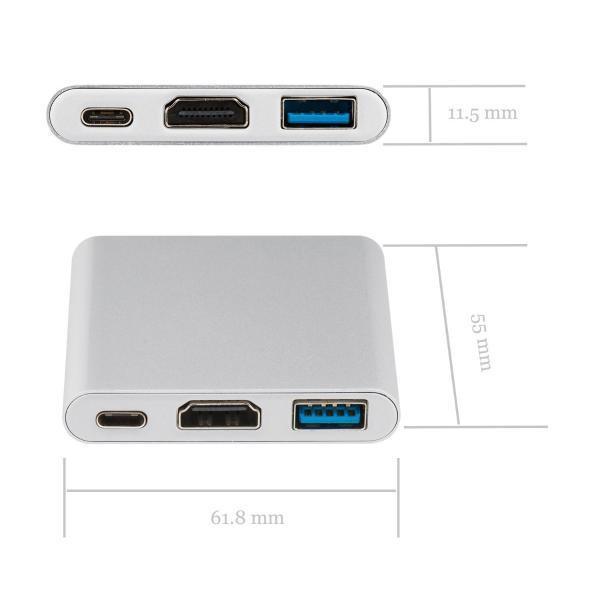 Cáp chuyển Type-C ra HDMI và 1 cổng USB 3.0