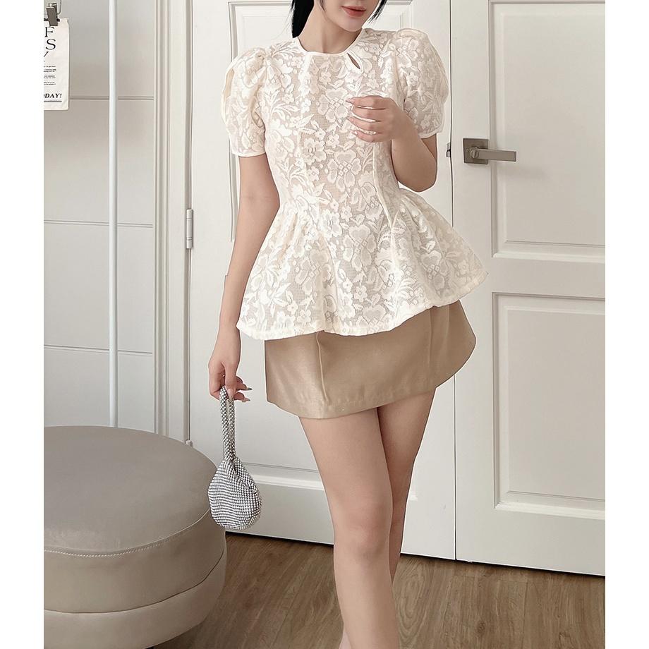 BBSTORE'S Áo Peplum Ren Hoa Thời Trang Nữ Đi Làm Đi Tiệc -A1236