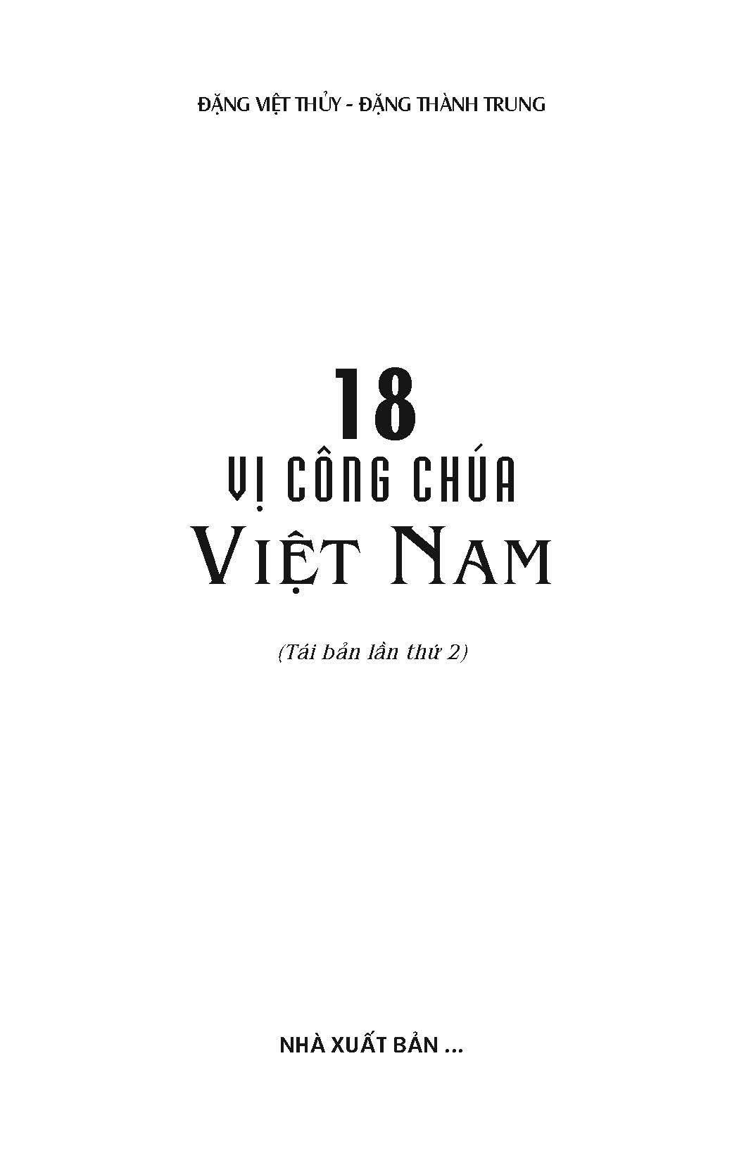 18 Công Chúa Việt Nam