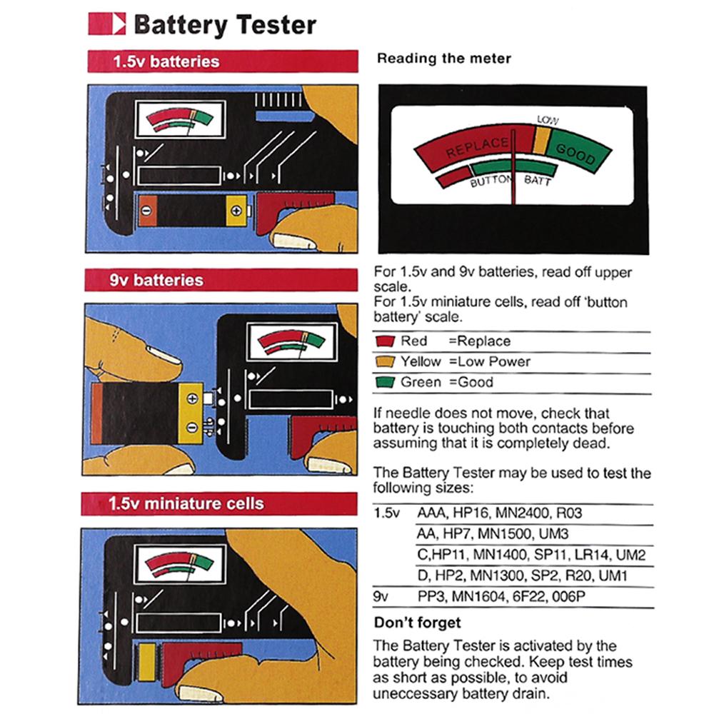 Portable Battery Capacity Indicator Compact Size Lithium Battery Level Tester Battery Voltage Meter Battery Volt Monitor Detector