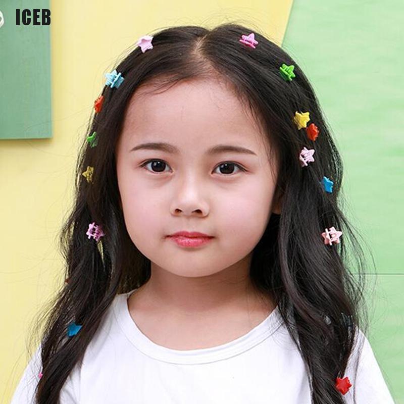 iceb 30/100Pc Lovely Styles Kids Baby Girls Hairpins Mini Claw Hair Clip Clamp Flower