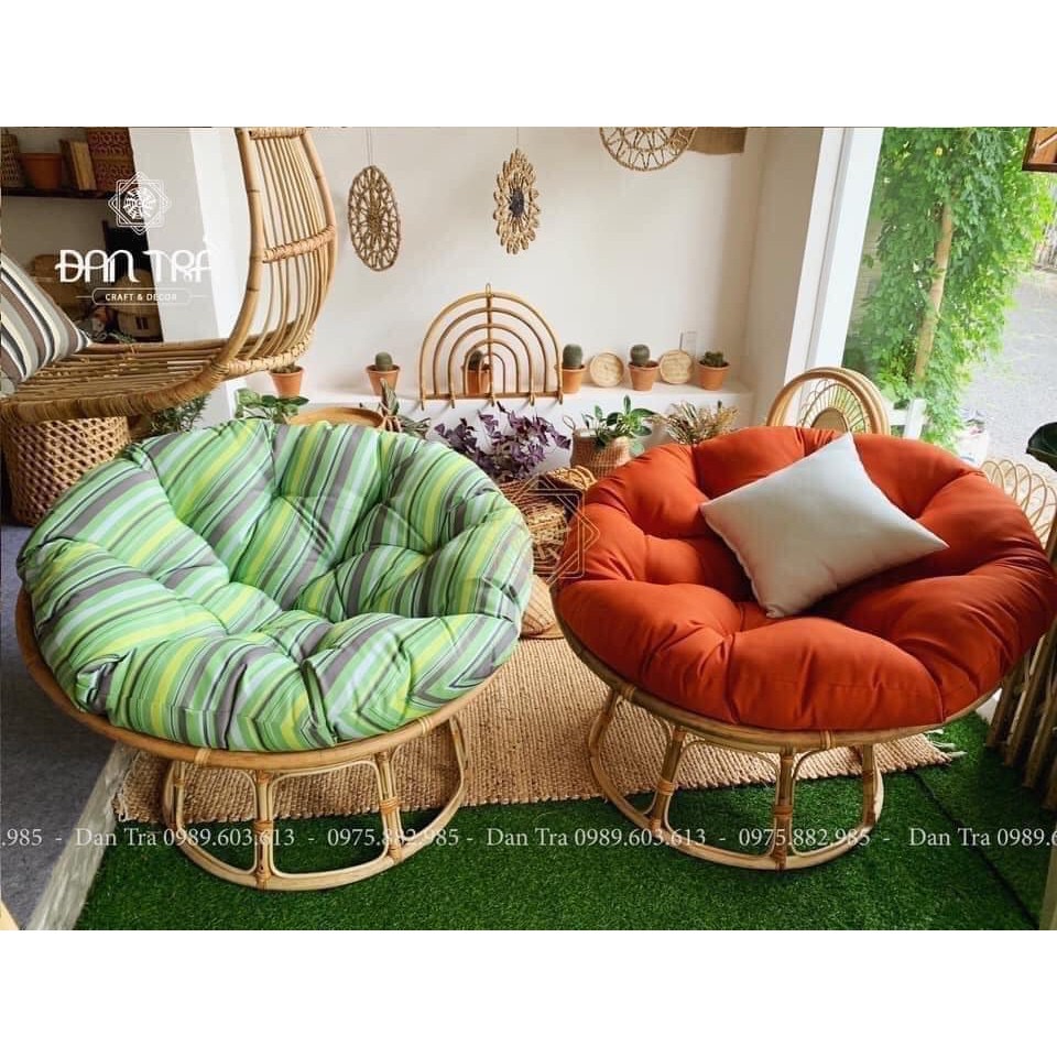 [GÍA TẠI XƯỞNG - LOẠI 1] Ghế Papasan 1M Mây Tự Nhiên 100% 100CM - Nội Thất Mây Tre Đan