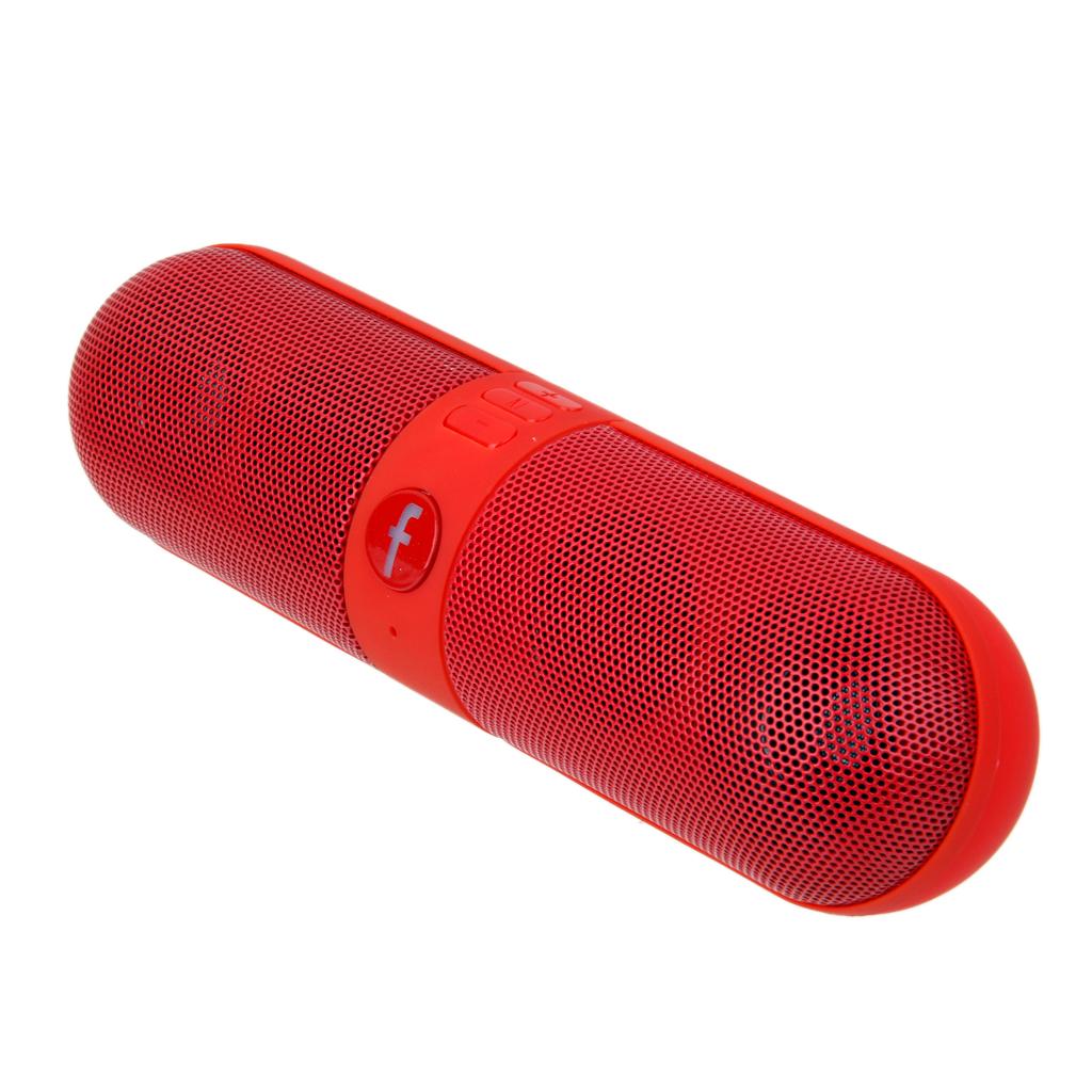 Portable Bluetooth Wireless FM Stereo Speaker For SmartPhone Tablet -Red