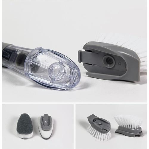 CHỔI CỌ RỬA BÁT 4 IN 1 - RỬA CHÉN BÁT, CỌ RỬA XOONG NỒI, LAU BÀN BẾP- KEM ĐẦU MÚT