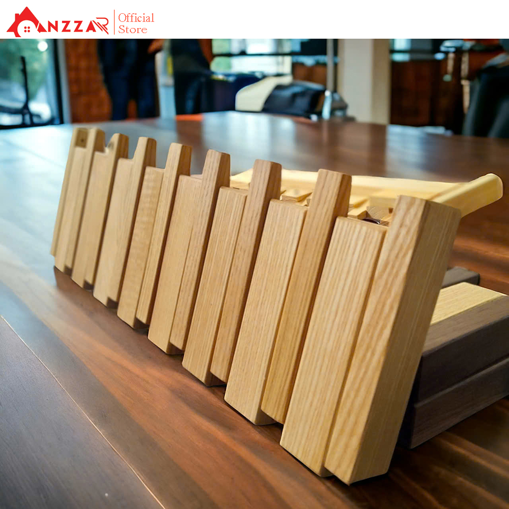 Móc gỗ treo tường cao cấp Anzzar, móc treo quần áo, phụ kiện, giá gỗ treo quần áo-MT06
