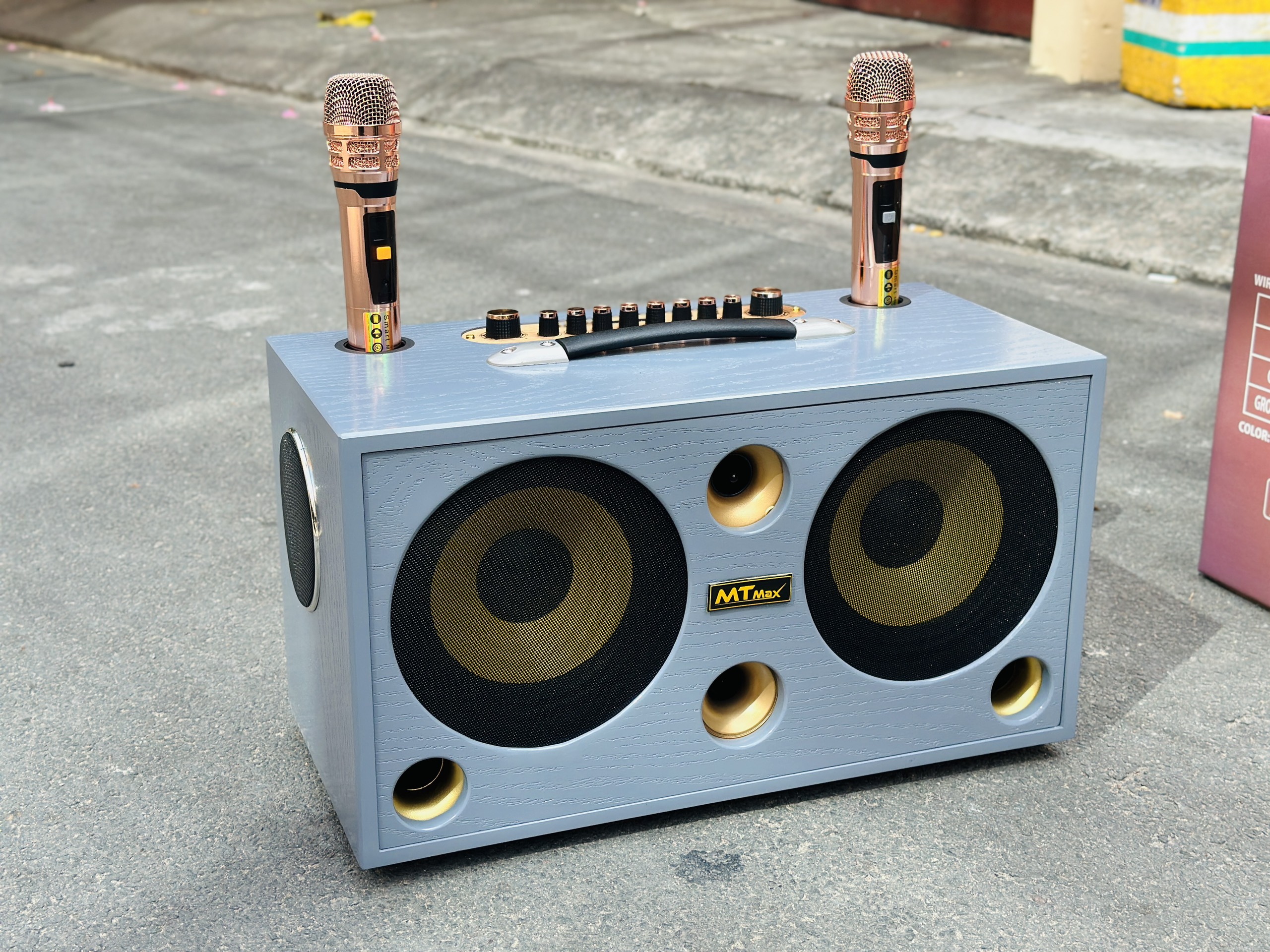 [ Tặng Kèm 2 Micro Không Dây ] Siêu Phẩm Loa Xách Tay MTMAX DK25 Pro Chính Hãng - Hệ Thống 6 Loa 3 Đường Tiếng Bass, Trung, Treble, Công Suất Khủng 400W, Âm Thanh Đa Hướng,  Bảo Hành 12 Tháng, Hàng Chính Hãng