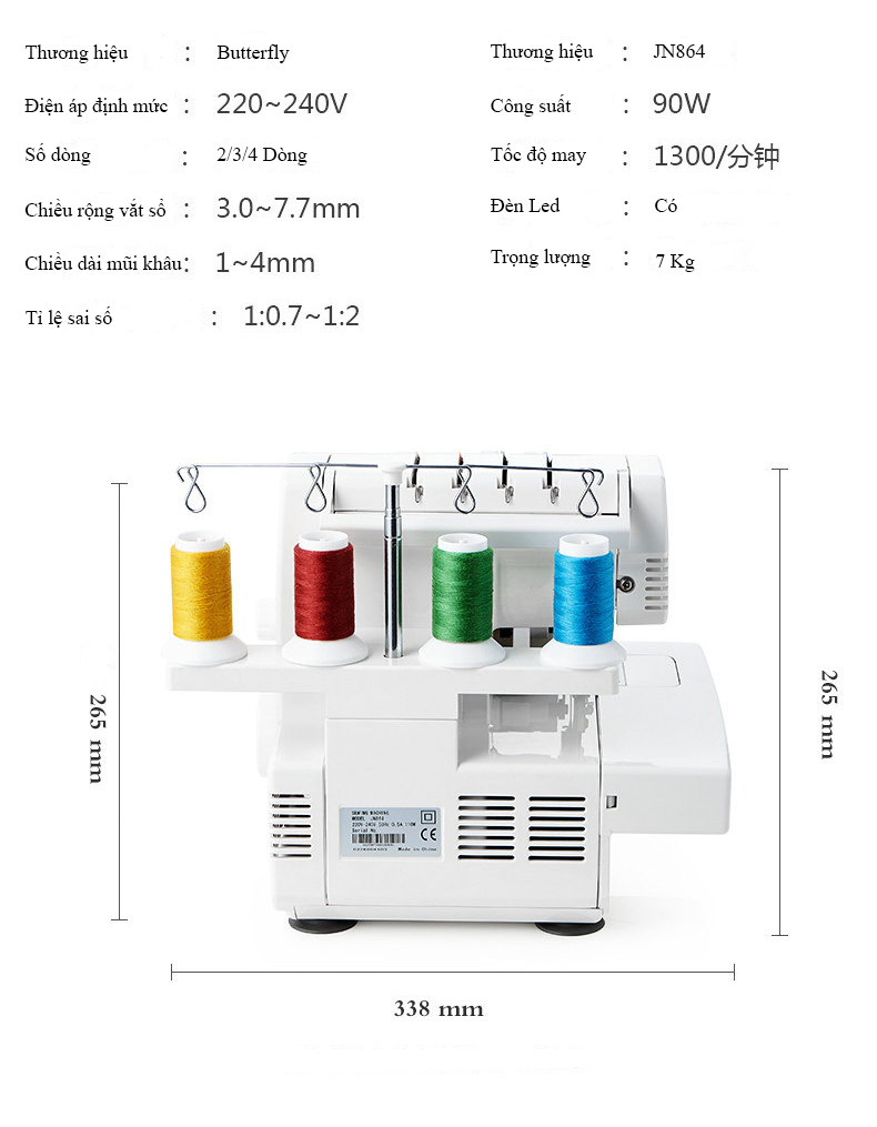 Máy Vắt Sổ Gia Đình Butterfly JN864 - Hàng Chính Hãng