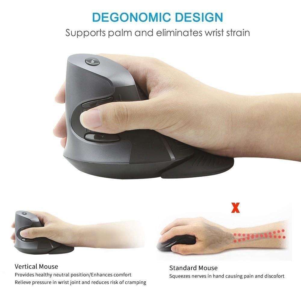 DeLUX colorful M618 vertical wireless energy saving vertical snail anti-mouse hand ergonomic mouse