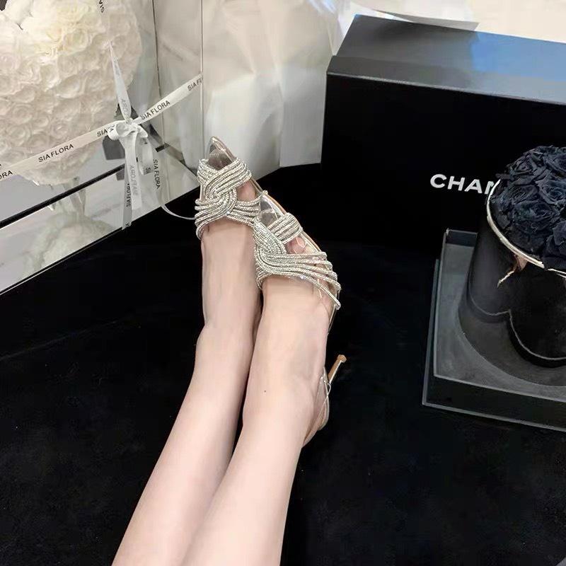 Giày bạc mũi nhọn tiểu thư