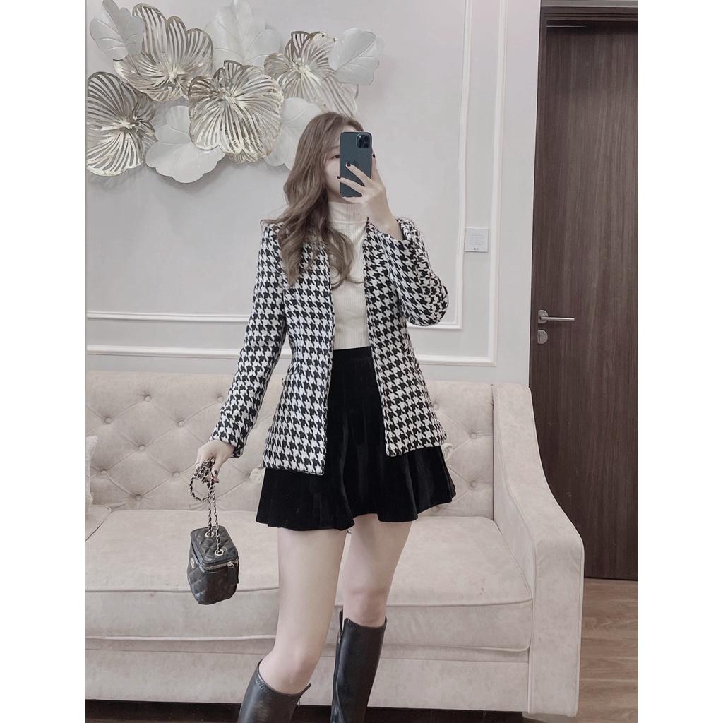 ÁO VEST DÍC DẮC GHI ĐEN BLAZER