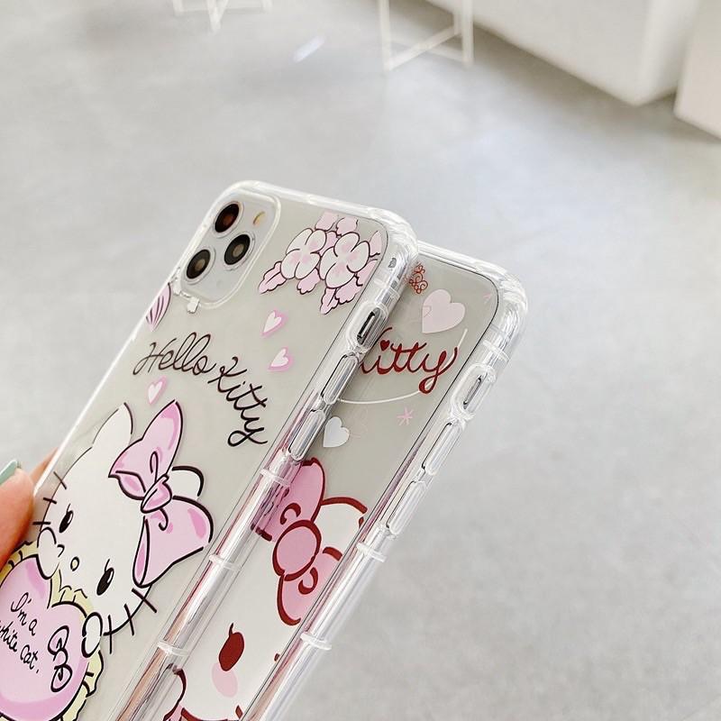 Ốp Lưng Case dành cho Iphone Dẻo Hello kitty hồng Trong Không Ngả Màu 7g/8g/7Plus/8Plus/X/Xs/Xsmax/Xr/11/11Pro/11Promax/12/12pr