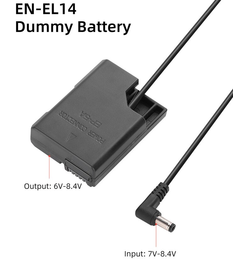 Giả Pin Kingma DR-ENEL14 dummy battery Cho Nikon EN-EL14 - Hàng chính hãng