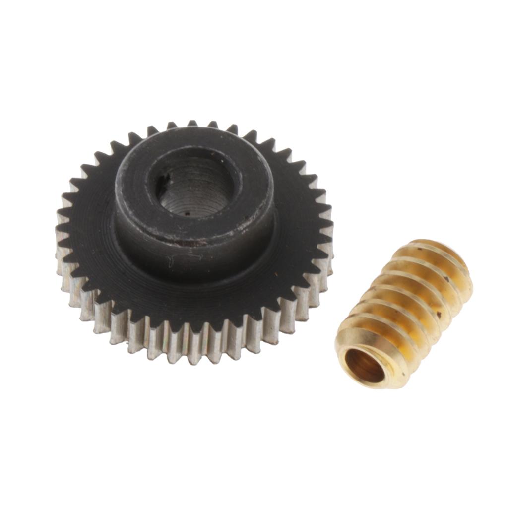 0.5 Mô Đun Thép Con Sâu Bánh Răng 40 Răng + Đồng Gear Trục Bộ