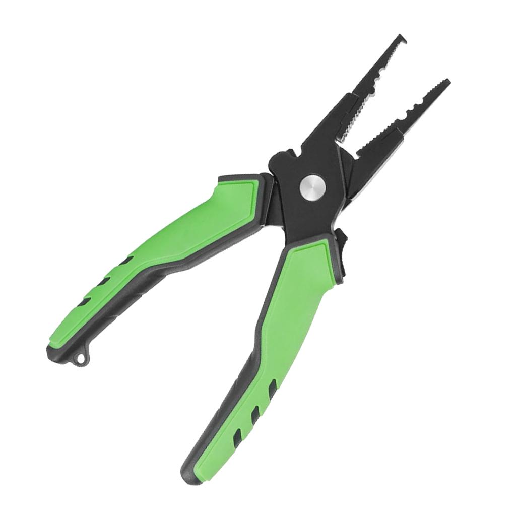2 Pieces Portable Aluminum Fishing Pliers Scissor Saltwater with Sheath