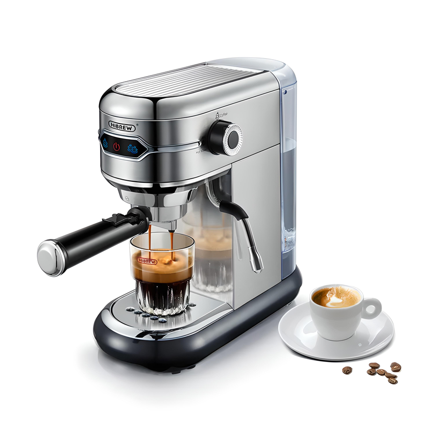 Máy pha cà phê espresso bán tự động thương hiệu HiBREW cao cấp H11 , áp suất 19bar , công suất 1450W - Hàng Chính Hãng