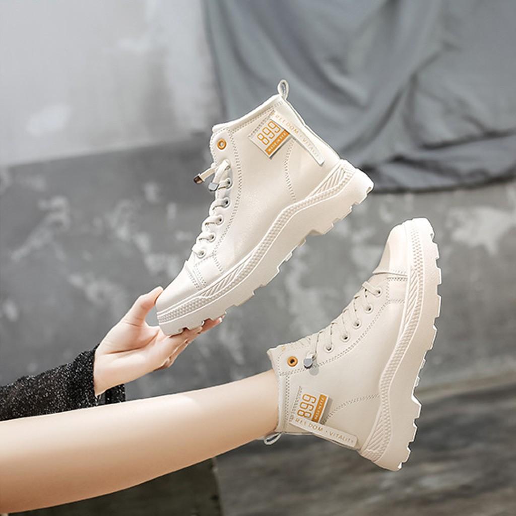 Giày Boots Nữ Bốt Cổ Cao Siêu Đẹp Phối Lót Nhung Bên Trong Êm Ai Và Ấm Áp - G28