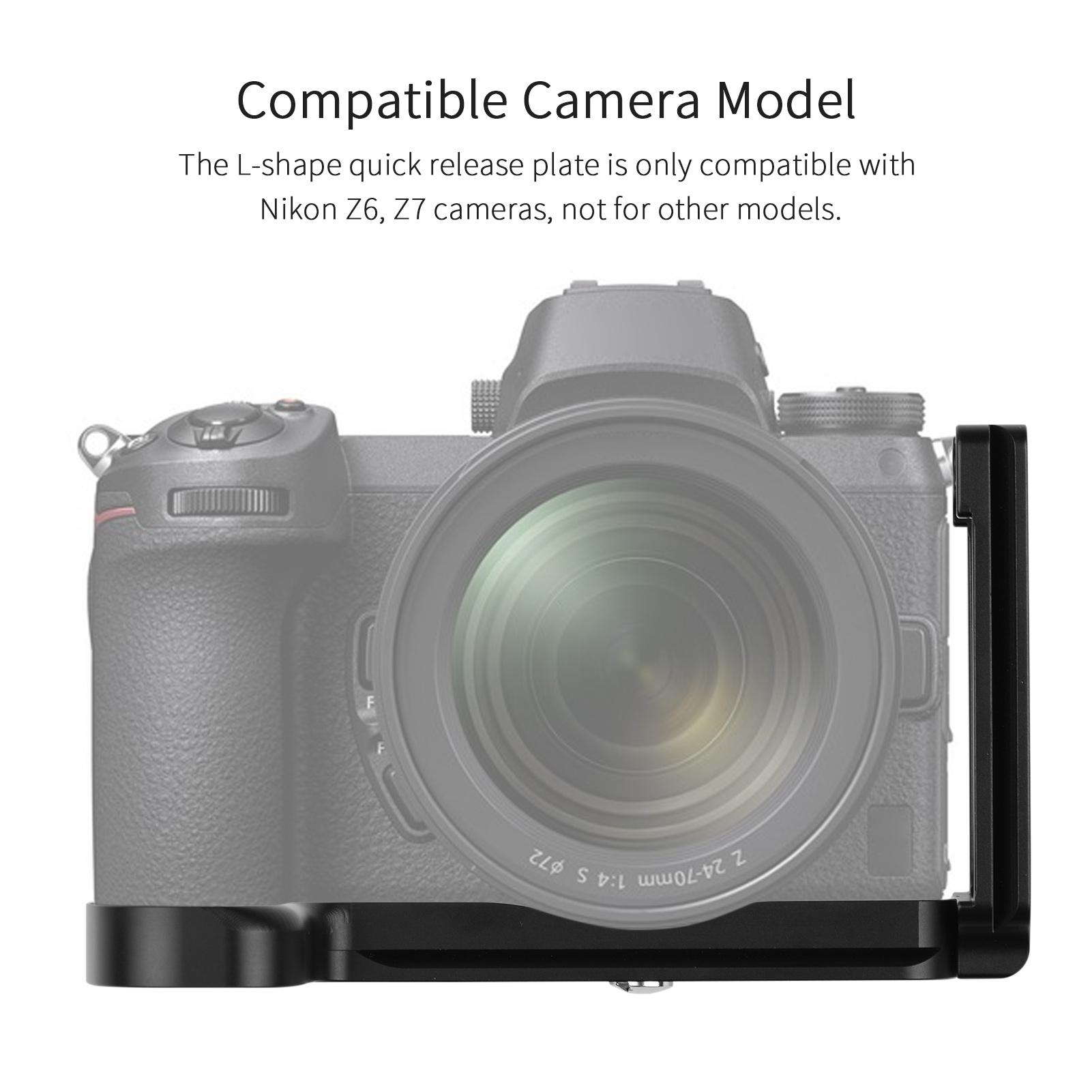 Hợp kim nhôm Kính thiên văn hình chữ L Tấm nhả nhanh Tấm QR Máy ảnh L Giá đỡ với Cờ lê lục giác gắn vít 1/4 inch