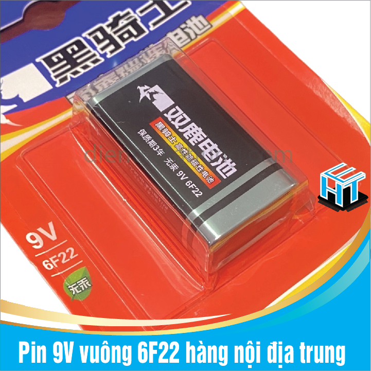 Pin 9V vuông 6F22 hàng nội địa trung chất lượng