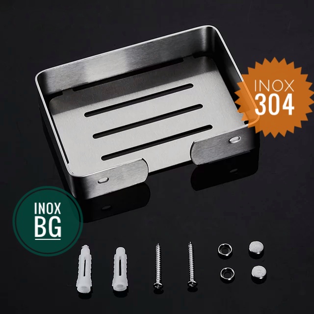Khay đựng xà phòng, xà bông Inox 304 loại 13cm