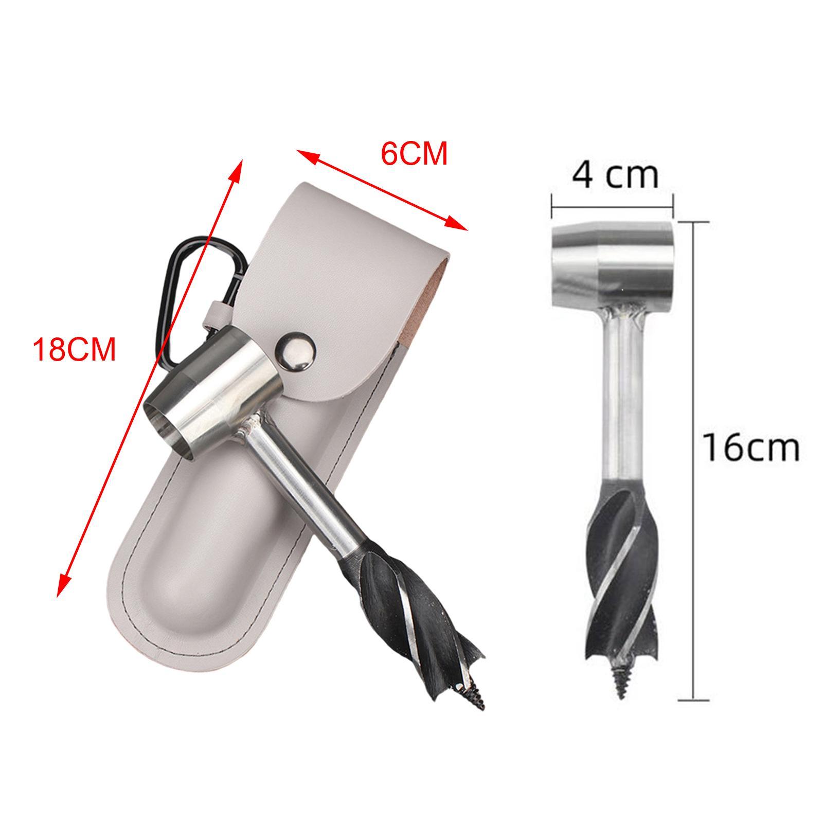 2 Set Hand Auger Drill Bit Woodworking Hand Screw Drill for Camping Tool
