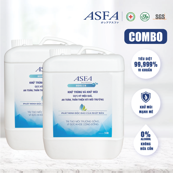 [Combo 2 Can] Nước khử mùi kháng khuẩn ASFA HORECA 5 lít