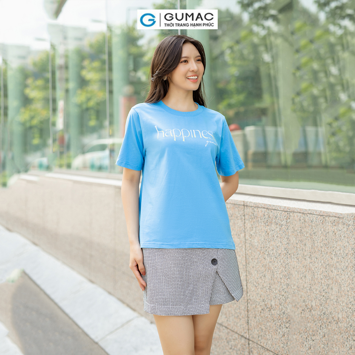 Quần váy xẻ lai V trẻ trung năng động thời trang GUMAC QD06019