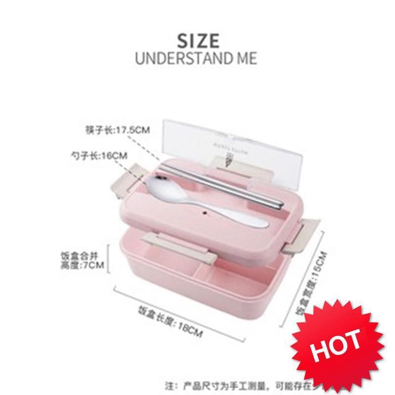 Combo Hộp cơm lúa mạch 3 ngăn kèm thìa kèm đũa inox  + Túi đựng hộp cơm giữ nhiệt