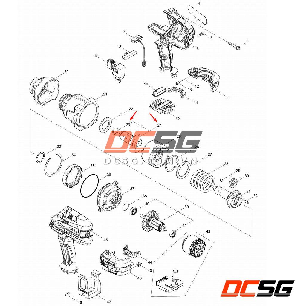 Cốt máy siết bu lông 3/4" - DTW1001 Makita 135803-4 | DCSG