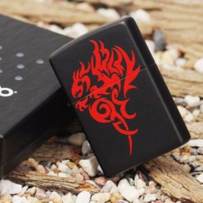 Bật Lửa Zippo Hidden Dragon Black Matte Chính Hãng Usa