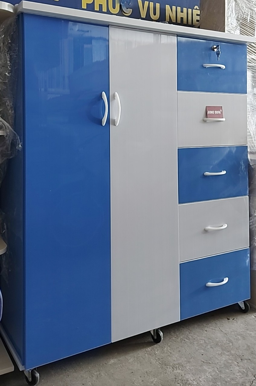 Tủ áo Nhựa JUPP Jang Mi ngang 1m05 x cao 1m25 x sâu 45 cm