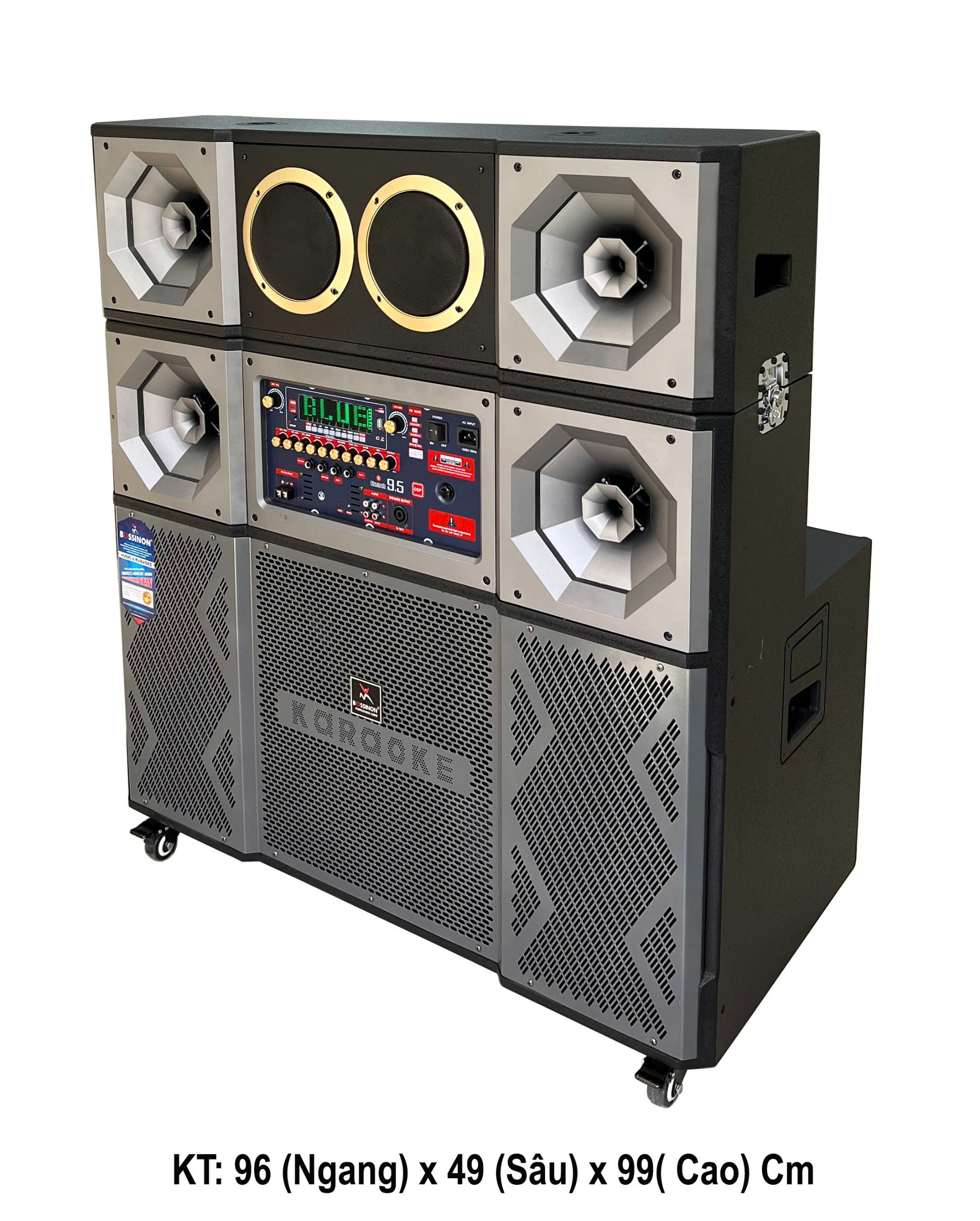 Loa tủ gập công suất lớn bass 40 đôi Bossinon G15K5 - Công suất 2.400W- Hàng Chính Hãng