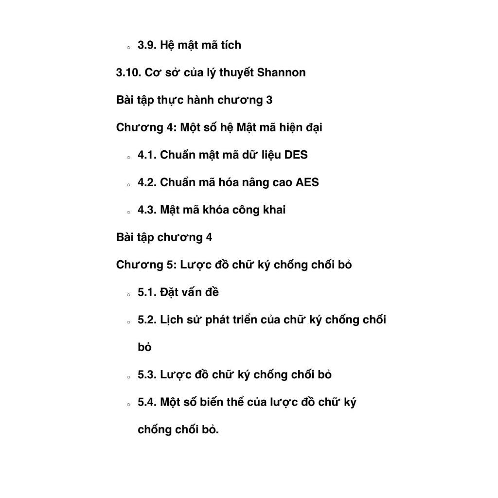 Mật mã và An toàn thông tin - Lý thuyết và Ứng dụng