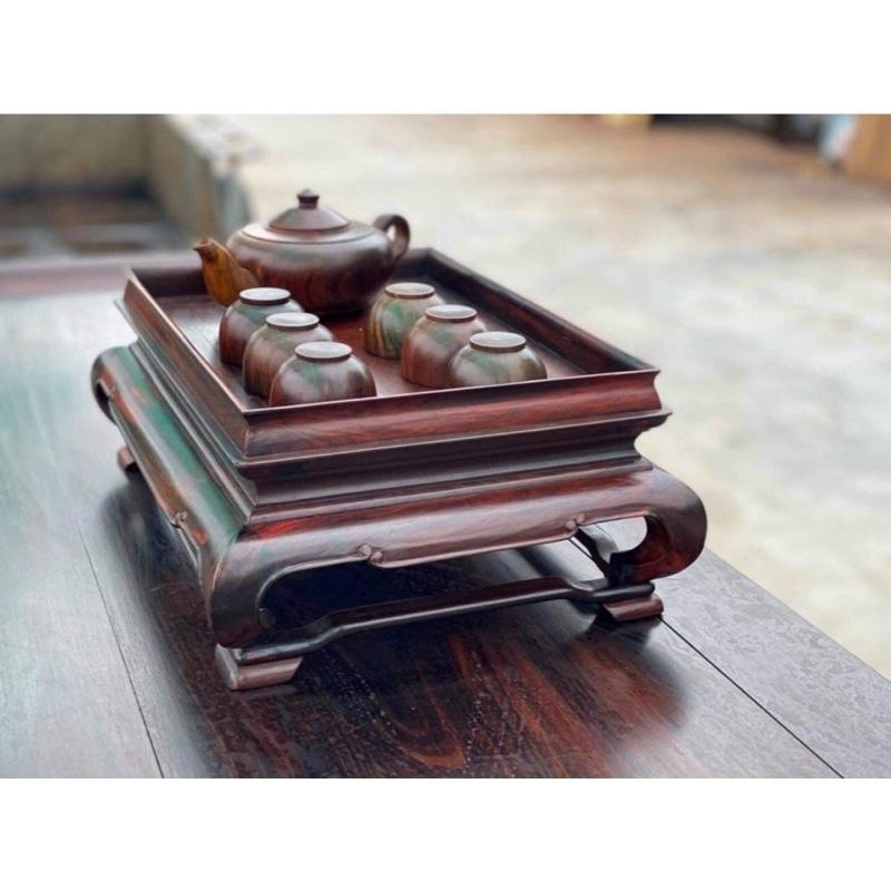 KHAY TRÀ GỖ TRẮC PHÒNG KHÁCH KIỂU TRƠN SANG TRỌNG