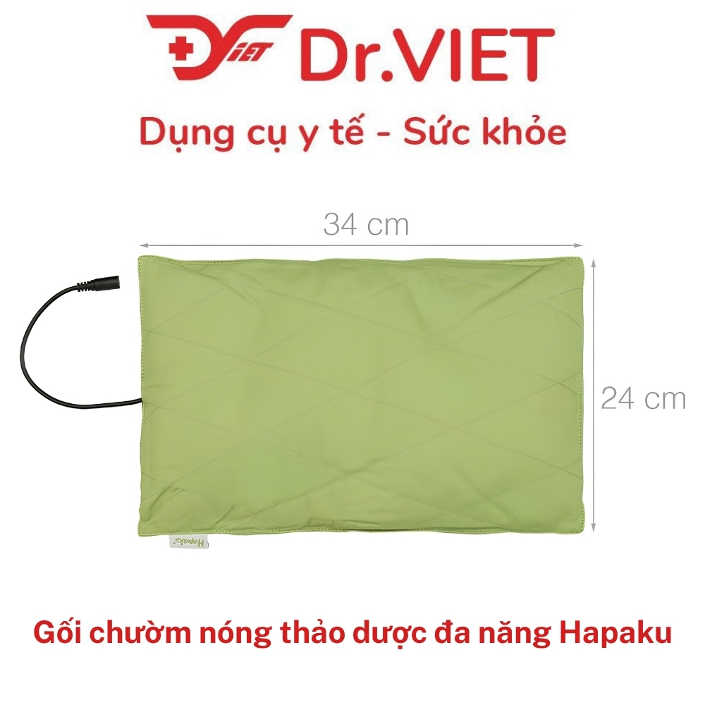 Gối Chườm Nóng Thảo Dược Đa Năng Hapaku Bằng Điện Giảm Đau Lưng Bụng Cổ Vai Gáy
