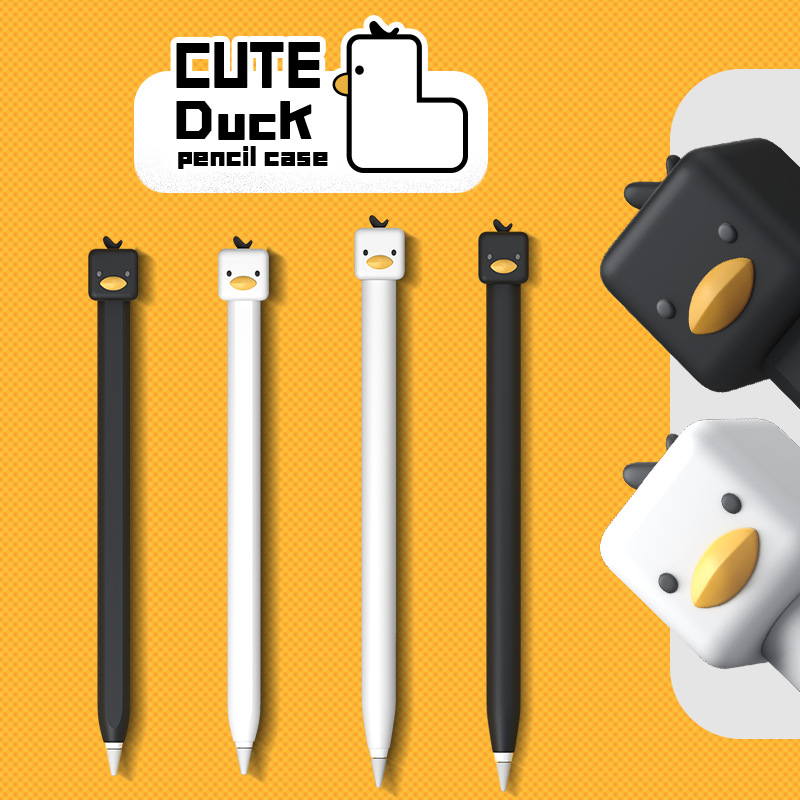 Ốp silicon bảo vệ cho bút Apple Pencil 2 Hình Chú Vịt Cute Duck