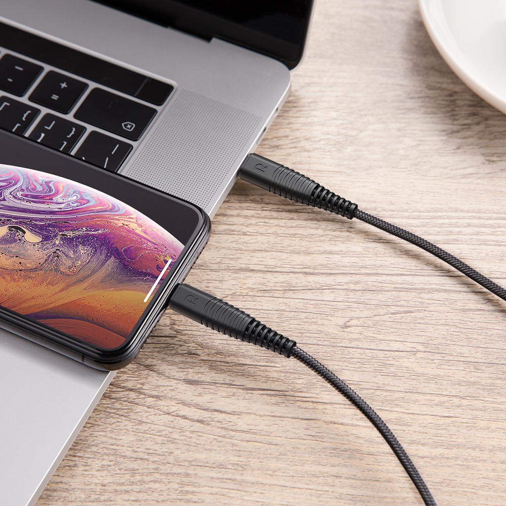 Cáp USB-C to Lightning Ravpower RP-CB020 1m - bện cước - MFi | Hàng Chính Hãng