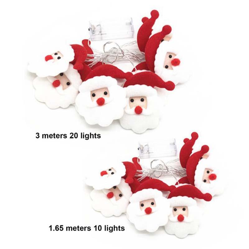 Dây đèn LED 10/20 bóng hình ông già Noel trang trí giáng sinh