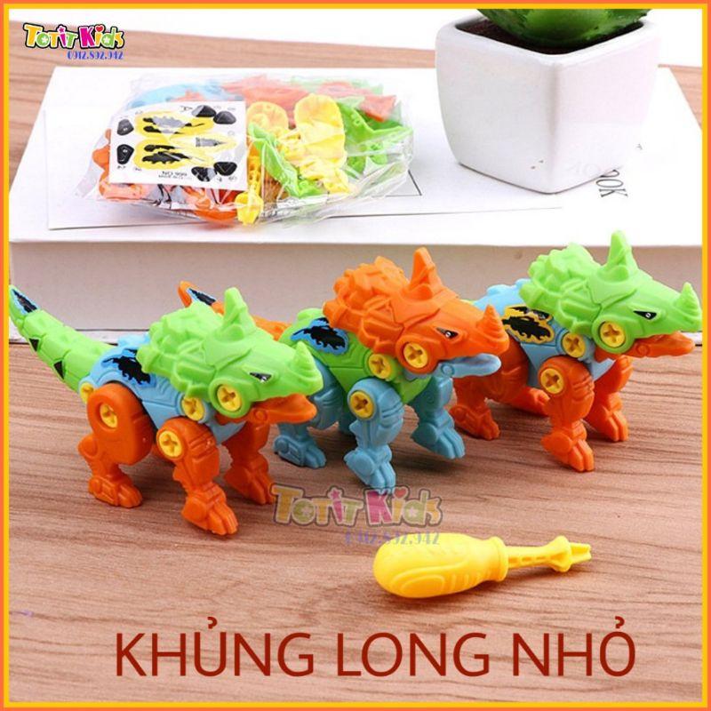 Khủng long lắp ráp bằng Tua vít, đồ chơi lắp ghép, Size 10cm