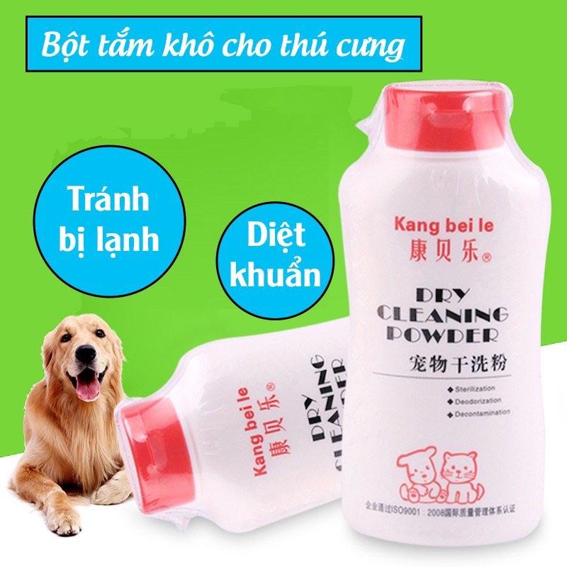 Phấn tắm khô khử mùi hôi cho chó mèo BOBO 200gr