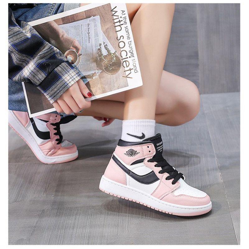 (Hàng sẵn)Giày jd nữ sneaker cổ cao hot trend full size