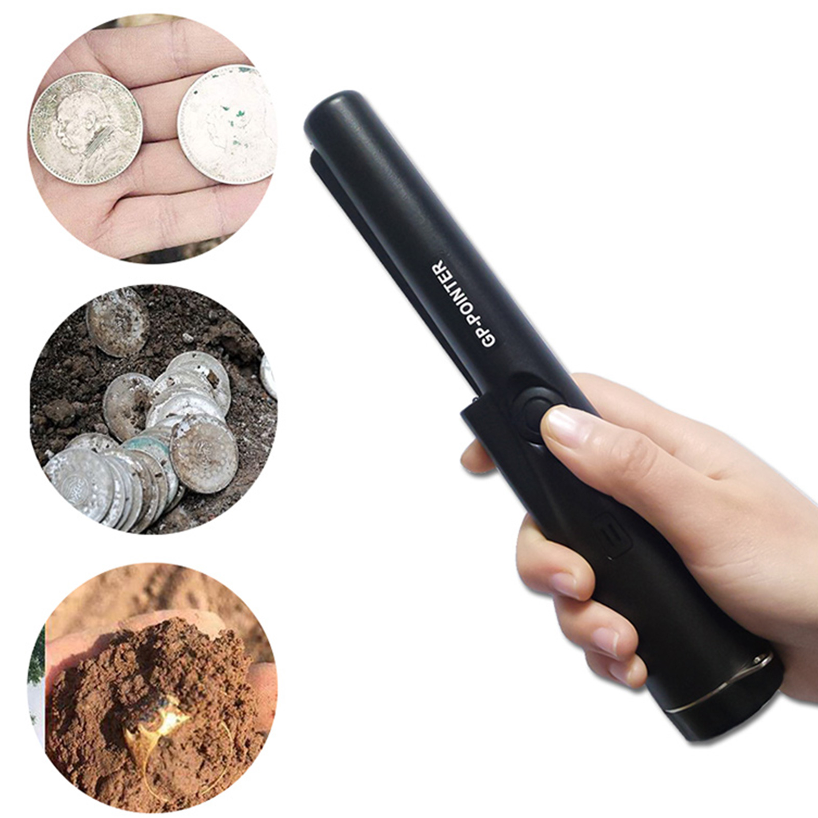 Máy dò kim loại cầm tay có độ nhạy cao có Đèn LED độ sáng cao