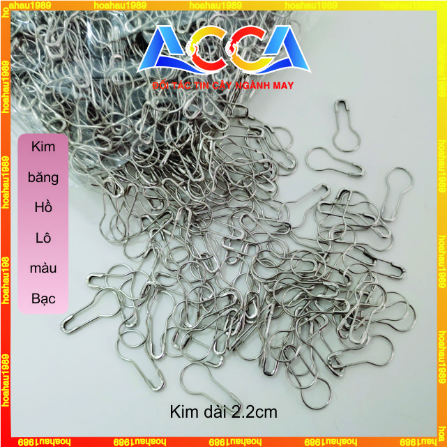 Kim băng Hồ lô, Kim băng hình quả bầu dục, Kim băng cài quần áo_ghim cài áo thời trang loại nhỏ mini đủ màu sắc_950-1.000 cái/hộp, phụ kiện cài Tag mác