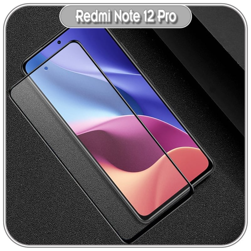 Kính cường lực cho Xiaomi Redmi Note 12 Pro chống vân tay Full viền Đen