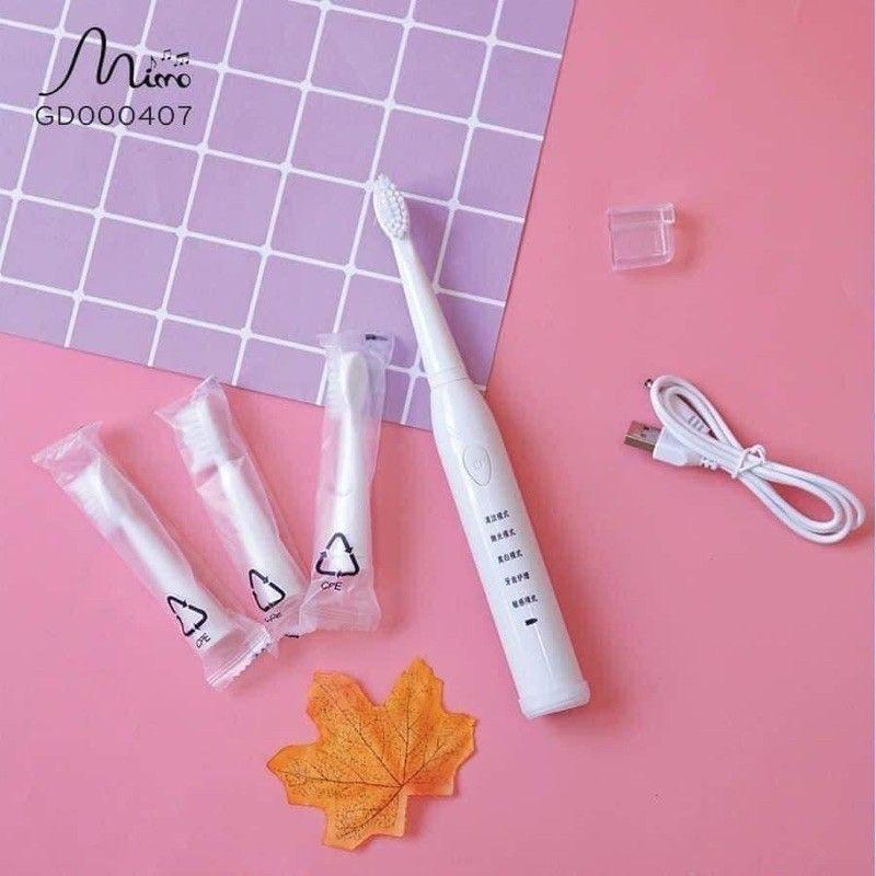 BÀN CHẢI ĐIỆN TỬ TỰ ĐỘNG 5 CHẾ ĐỘ HÀNG NỘI ĐỊA CAO CẤP,KHÔNG THẤM NƯỚC VỚI 4 ĐẦU BÀN CHẢI
