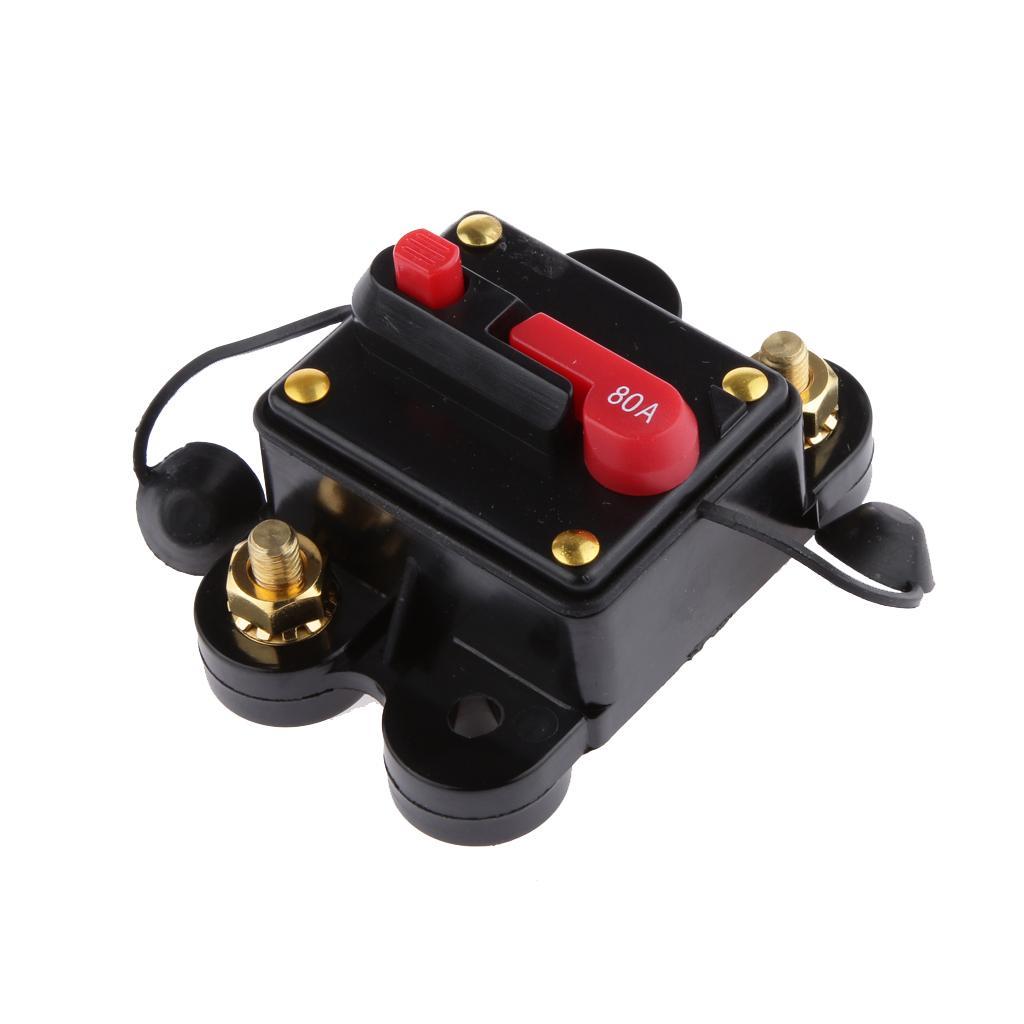 Mini Manual Reset Circuit Breaker 12v 24v Car Auto Boat Audio Fuse Holder