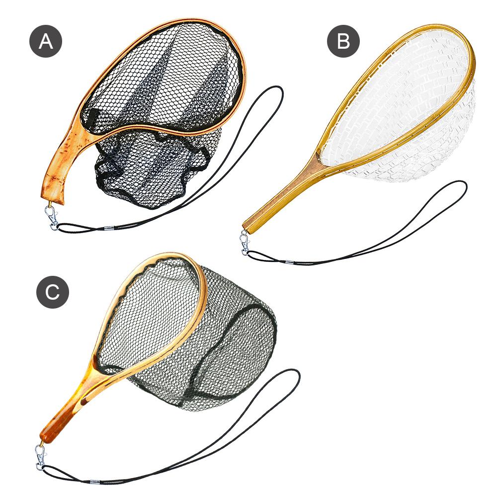 Fishing Landing Net with Elastic Lanyard Fly Fishing Net Fishing Catch and Release Net
