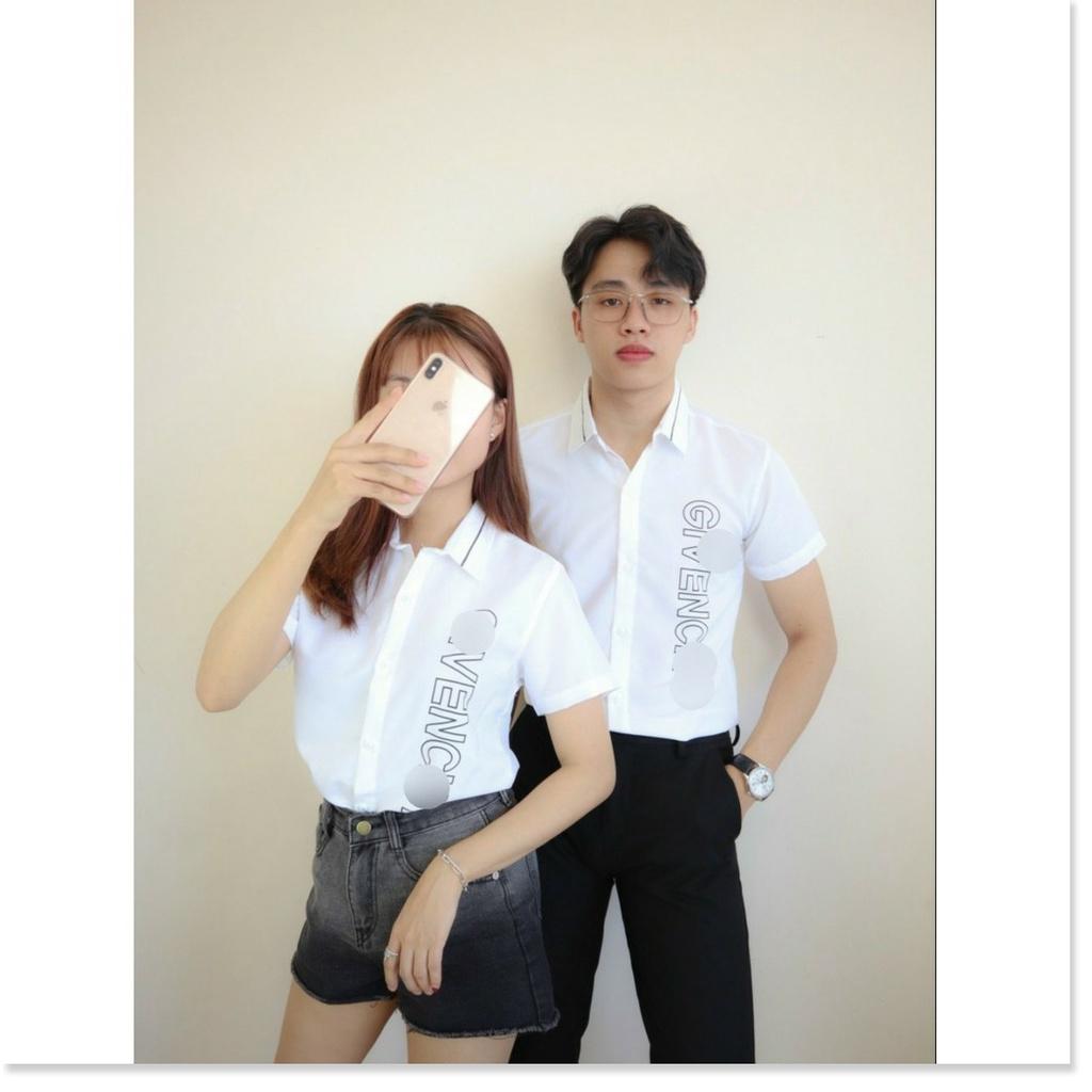 Áo sơ mi in thêu NGẮN TAY