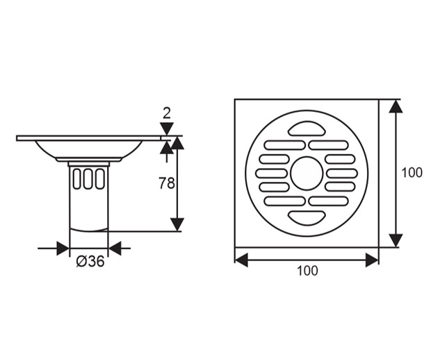 Phễu thoát sàn máy giặt chuyên dụng 10cm NX103