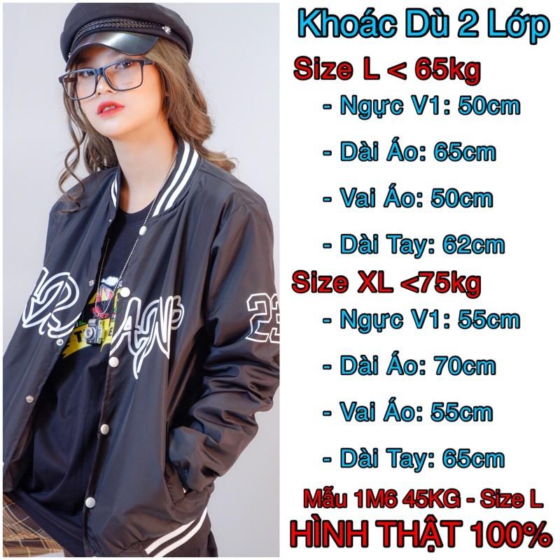 Áo Khoác Dù 241 Bomber Viền Po 2 Màu Hàng Unisex 2 Lớp Cực Chất